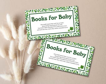 Little Shamrock - Baby Shower Books for Baby Ticket, Invitation Envelope Insert