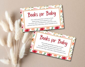 Baby in Bloom - Baby Shower Books for Baby Ticket, Invitation Envelope Insert