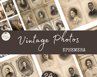 Vintage Portrait Ephemera • Printable Victorian Photos for Junk Journals (Digital Download)