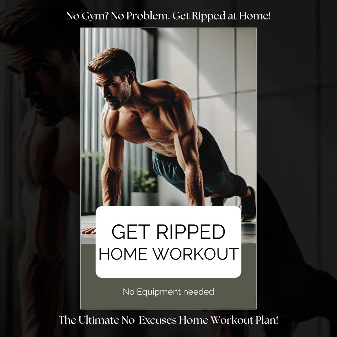 Ripper Workout Routine GET RIPPED: Ultimate Home Workout Plan No Equipment, Full Body Fat Burn ...