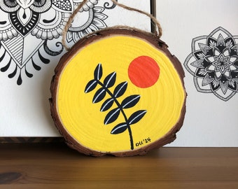 Painted Wood Wall Art - Buttercup