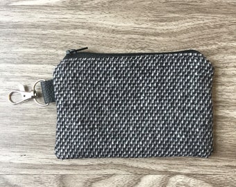 Clip Pouch - Grey Tweed