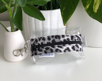 Grey Leopard Mini Pouch