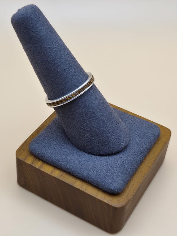 Orange CZ 925 Sterling Silver Stackable Ring Size… - image 2