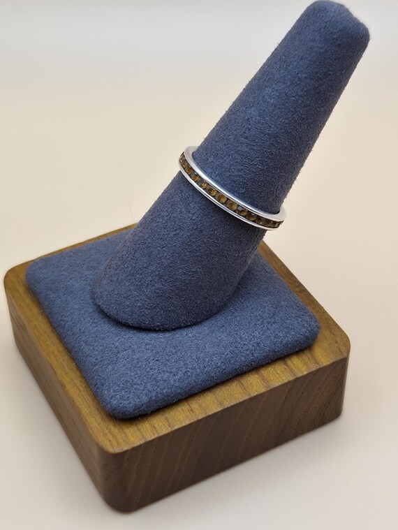 Orange CZ 925 Sterling Silver Stackable Ring Size… - image 3