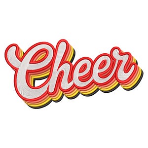 Cheer Embroidery Design – Motivational Quote Machine Embroidery File