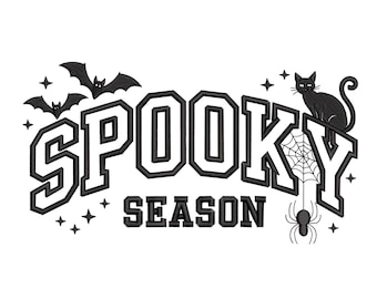 Spooky Season Ghosts Embroidery Design& Bats Machine Embroidery Design File