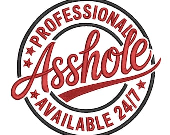 Professional Sarcastic Badge Quote Embroidery Design-professional-sarcastic-badge Embroidery Machine File