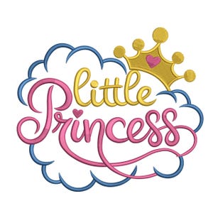 Little Princess Embroidery Design – Cute Kids Machine Embroidery Design ...