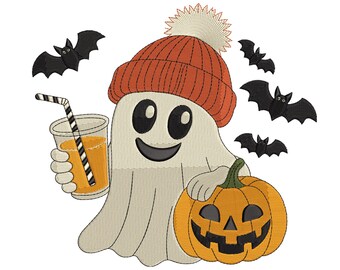 Cute Ghost HalloweenEmbroideryDesign- Machine Embroidery File