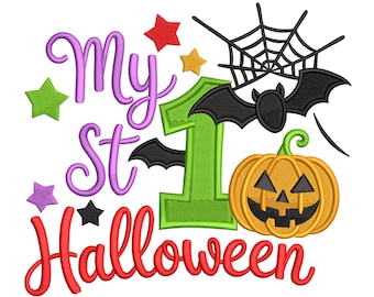 My 1st Halloween Embroidery Design– Baby's First Halloween Embroidery File
