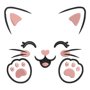 Söta kattansikten tassar – Kawaii barn