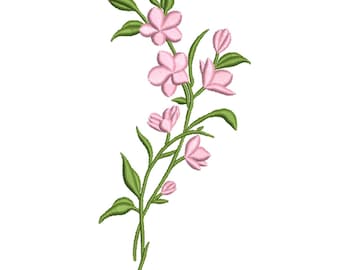 Delicate Floral Vine Embroidery Design– Simple Embroidery File