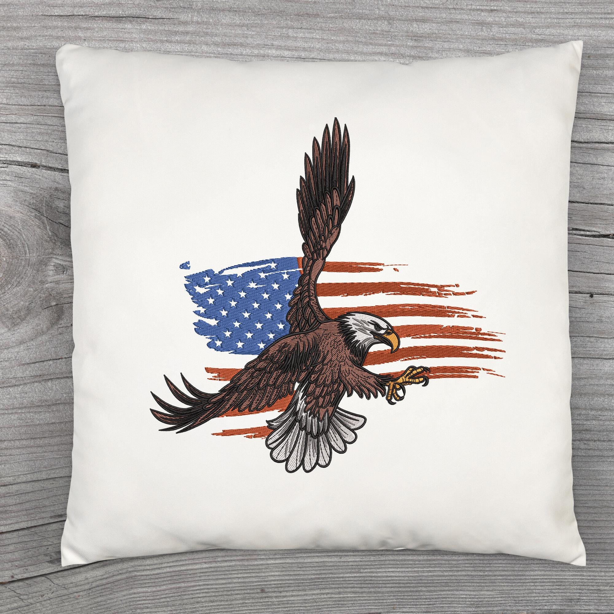 Bald Eagle Embroidery Design: USA Flag Patriotic Machine File - Etsy