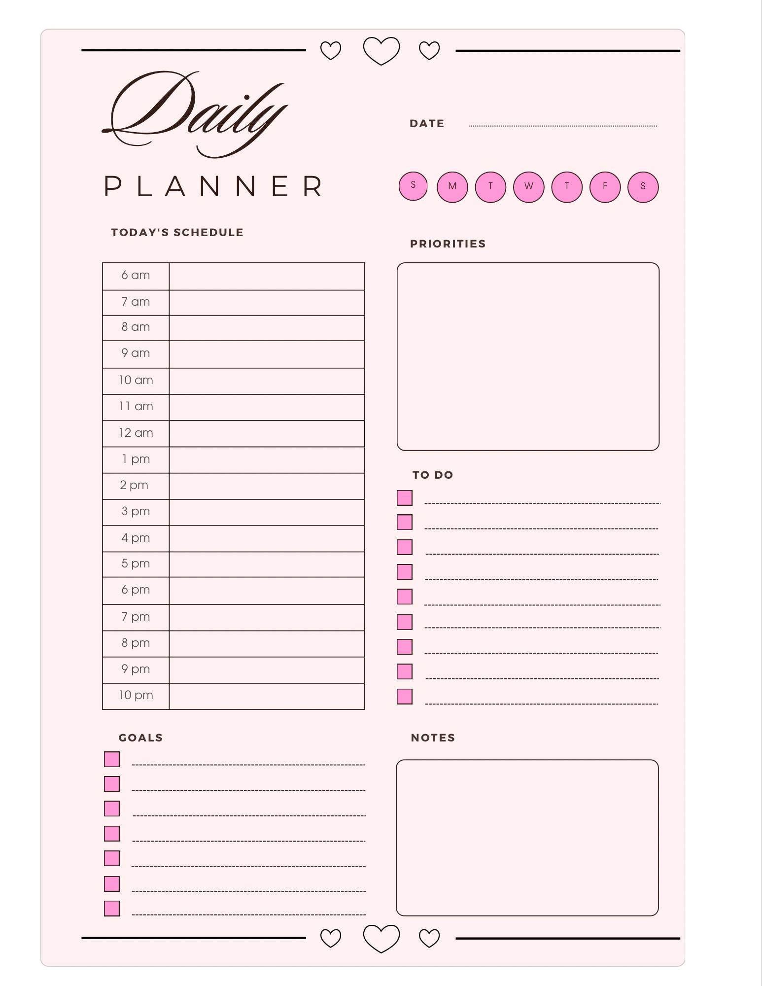 Daily to Do List Printable, Instant Download, Minimal Productivity ...