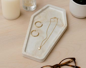 Neutral Marble Ceramic Resin Tray