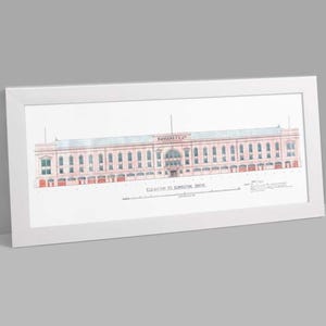 Ibrox Stadium Front Elevation print
