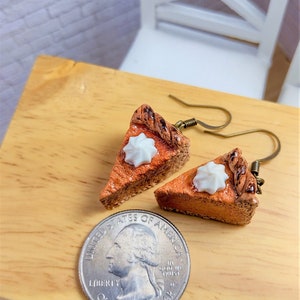 Pumpkin Pie Earrings, pie earrings, Pies