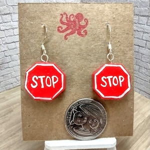 Stop Sign Earrings