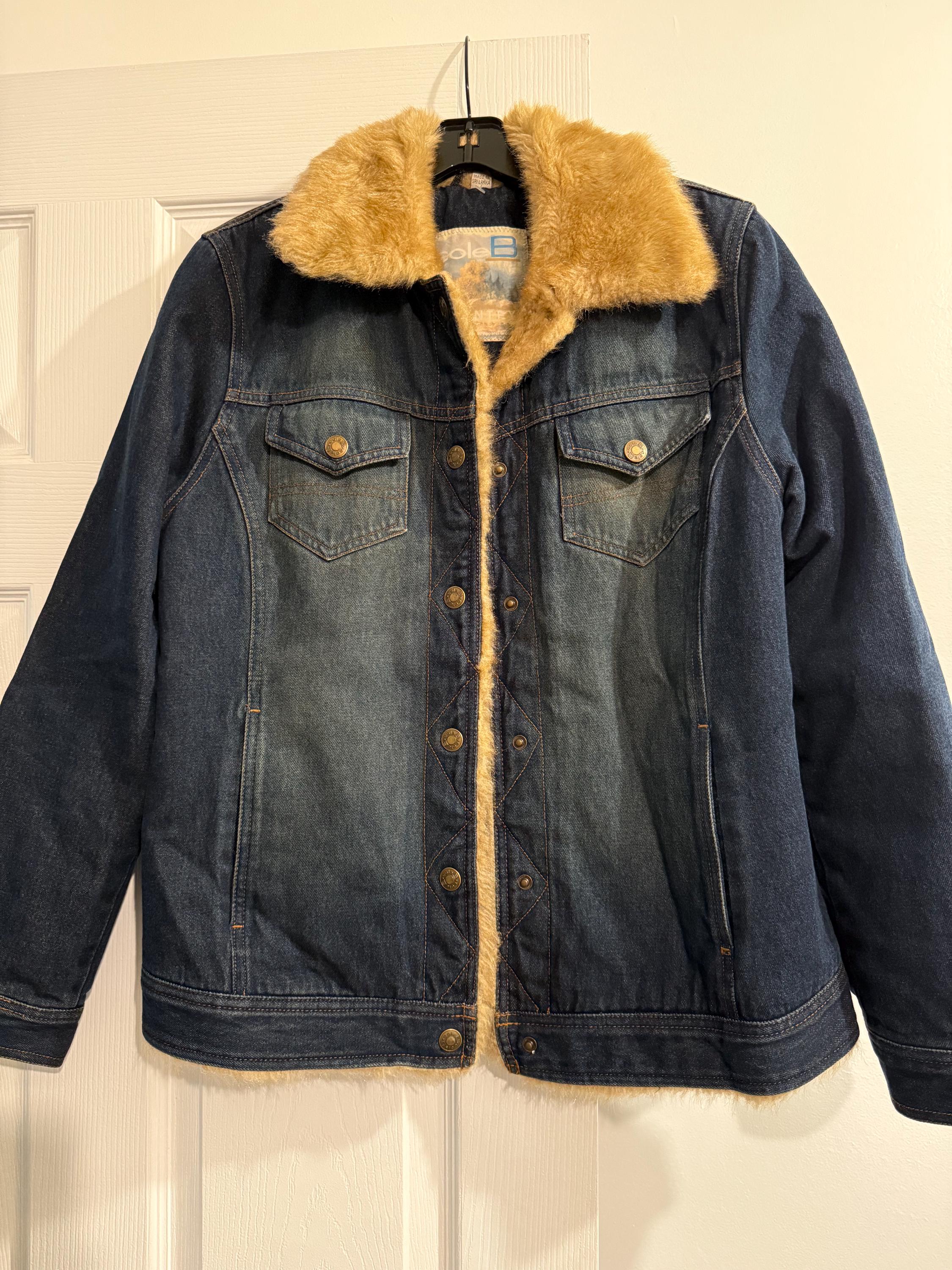 Y2k Fur Denim Jacket - Etsy