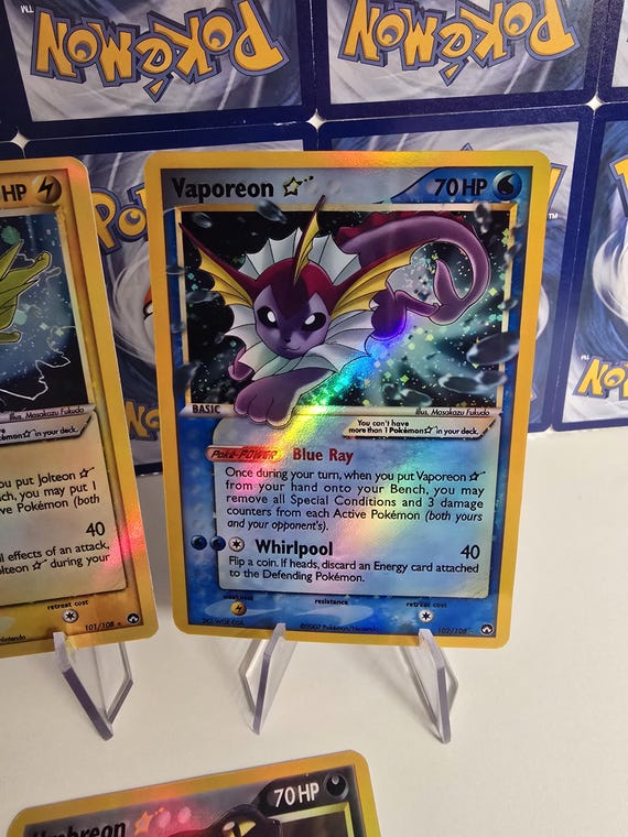 Buy Eeveelution Pokemon TCG Replica Cards - Holographic Star Set Online in  India - Etsy