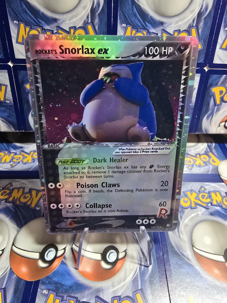 Pokémon TCG 1:a upplagan Team Rocket Charizard Blastoise Venusaur Lugia Mew Umbreon Eeveelution Vmax Replika Kort Högkvalitativa Holografiska bild 7