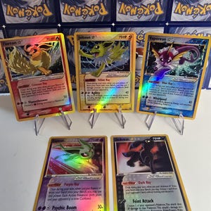 ポケモン TCG イーブイ進化ブラッキーエーフィサンダースシャワーズブースターセットレプリカカード高品質ホログラフィック