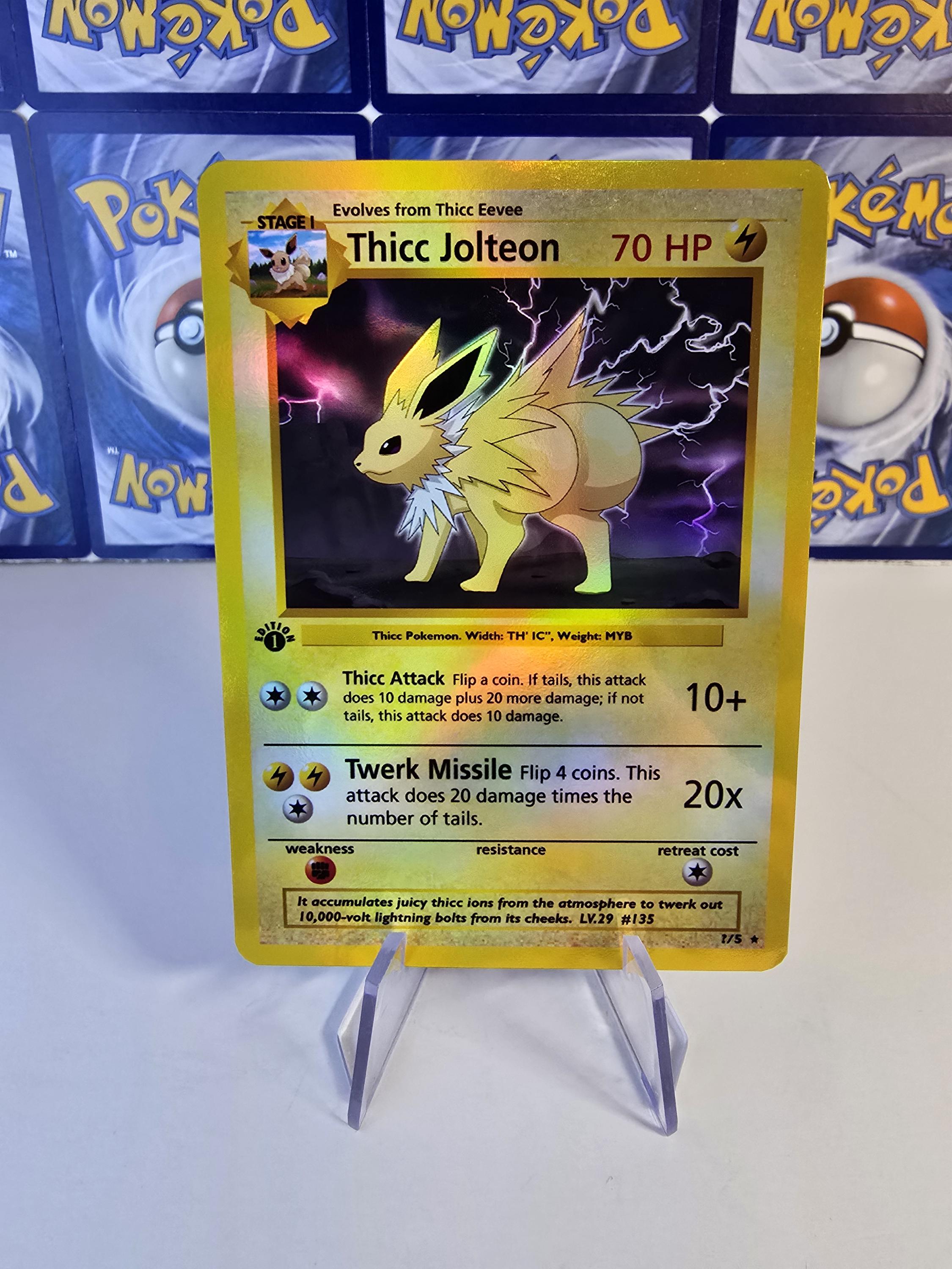 Pokemon TCG Curvy Booty Eeveelutions and Starters Charizard Blastoise Venusaur Pikachu Replica Cards High Quality Holographic - Etsy Pokemon TCG Curvy Booty Eeveelutions and Starters Charizard Blastoise Venusaur Pikachu Replica Cards High Quality Holographic - Etsy