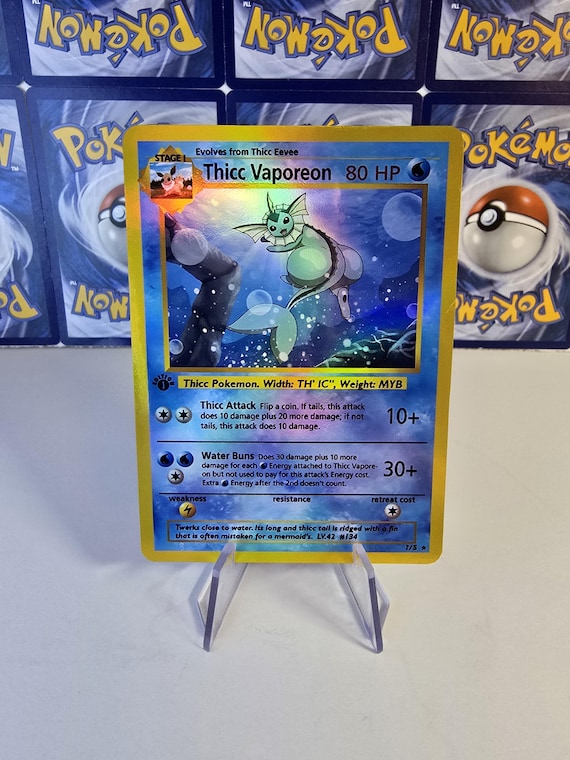 Pokemon TCG Curvy Booty Eeveelutions and Starters Charizard Blastoise Venusaur Pikachu Replica Cards High Quality Holographic - Etsy Pokemon TCG Curvy Booty Eeveelutions and Starters Charizard Blastoise Venusaur Pikachu Replica Cards High Quality Holographic - Etsy