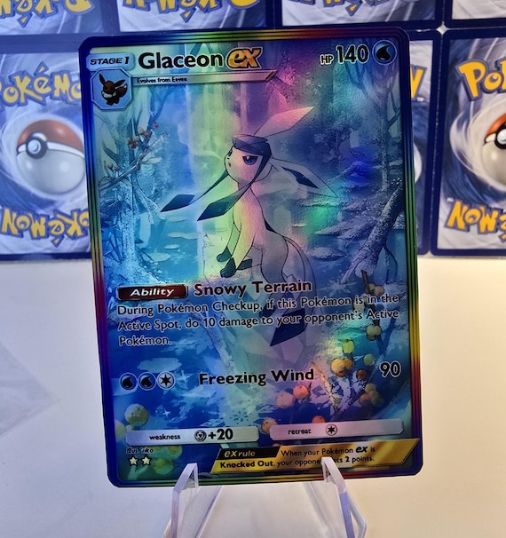 Glaceon EX Pokemon Card, Triumphant Light Full Art Replica - Etsy