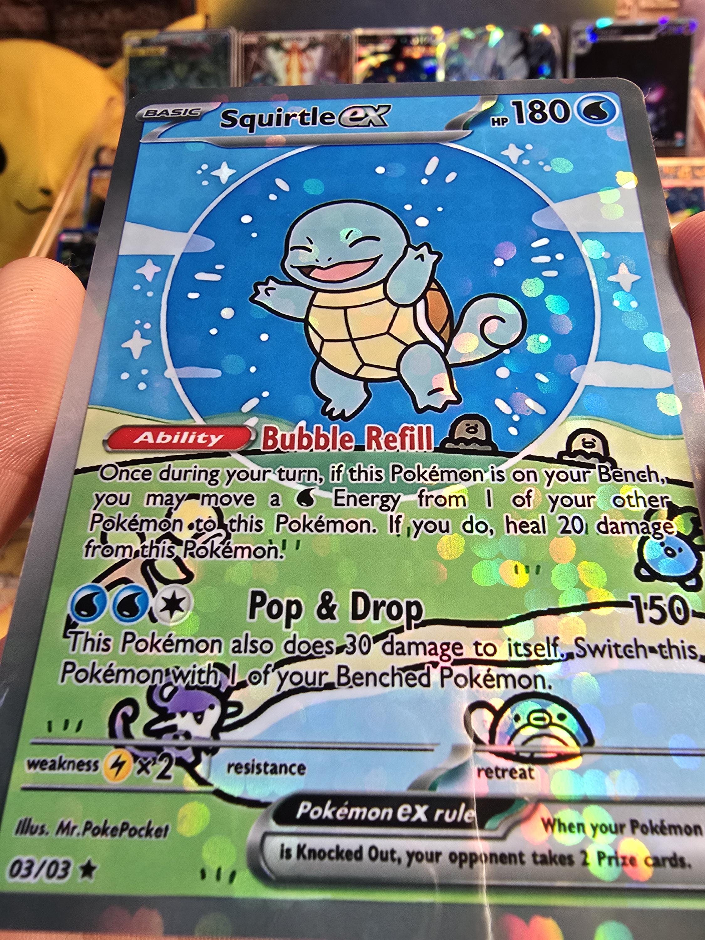 pokemon card bubble Custom Starters Holo Cards - Charmander, Bulbasaur, & Squirtle - Rayquaza Dragonite Bubble Mew Style Art - Premium Custom Pokémon All cards will be carefully packed for safe transit. The Pokémon card bubble is