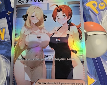 Pokemon TCG MATURE Adult Trainer Gallery Barely SFW Art Cards Cynthia Misty  Officer Jenny Delia Ketchum High Quality Holographic - Etsy