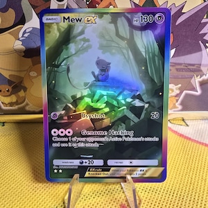 Holographic Mew EX Proxy Card, High Quality Replicas, Drop Down Card Selection
