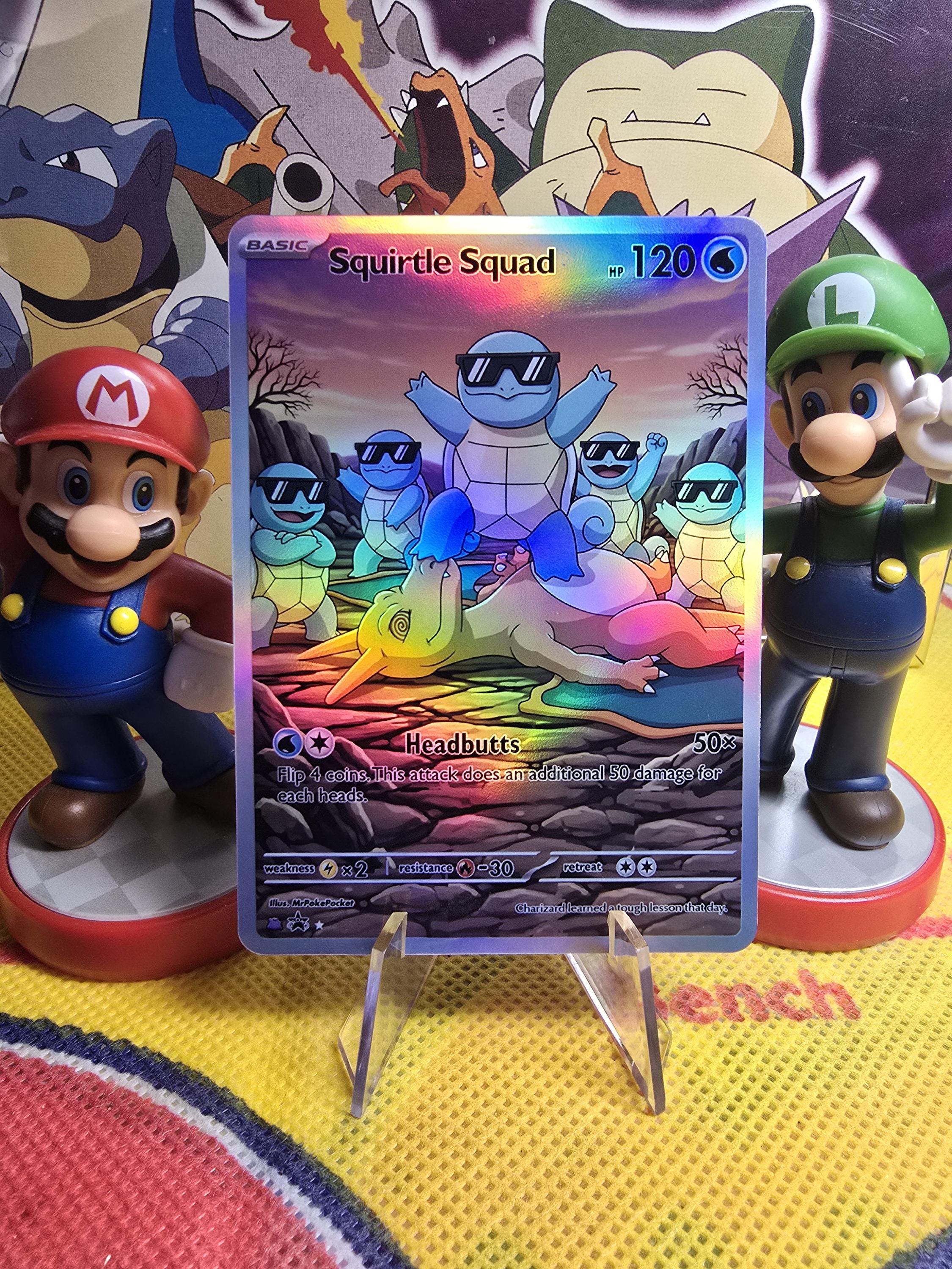 Custom Ninja Squirtles GX Pokemon Card: Holographic Finish - Etsy