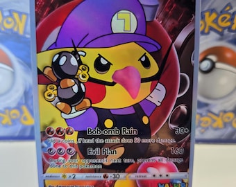Holografiskt Pokémon-konstkort: Waluigi Pikachu-replika
