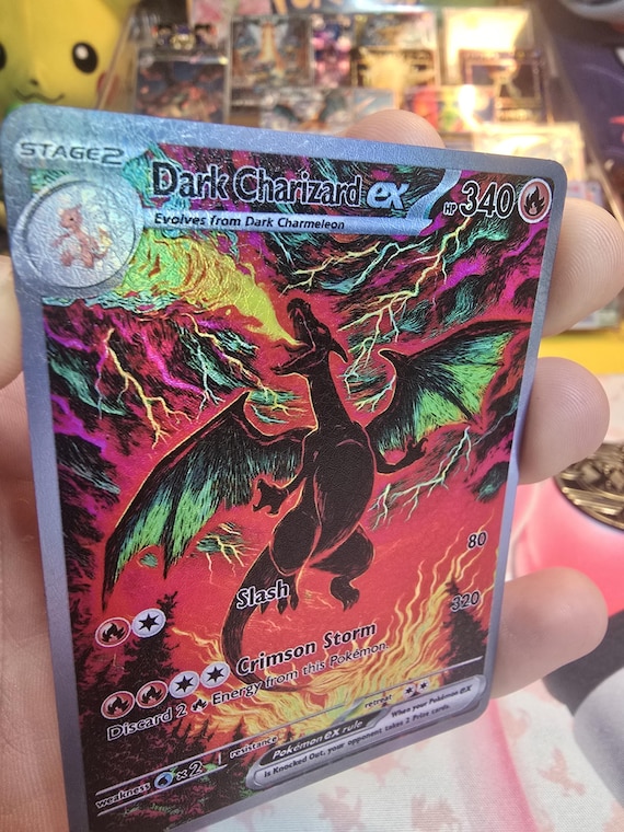 black dragon pokemon card Red-Eyes [TN23-EN003] Quarter Century Secret Rare  Galaxy Games LLC this card is the perfect way to showcase your collection. Custom Dark Charizard Ex Card