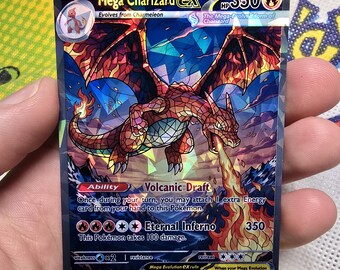 Pokemon TCG Beautiful Fresh Designs Charizard Pikachu Mewtwo Tyranitar  Eeveelutions Gengar Mimikyu Holographic Display Cards - Etsy