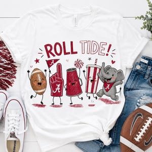 Roll Tide Mascot Squad PNG – Alabama Football Gameday Shirt Design (Digital Download)