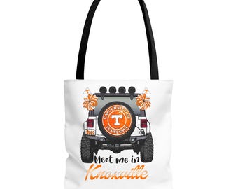 Bolsa de Knoxville, bolsa de espíritu universitario, regalo para amantes de los Jeep, bolsa de viaje, bolsa para escapadas de fin de semana, nos vemos en Knoxville