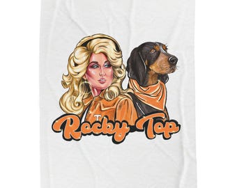 Manta de terciopelo Rocky Top, acogedora manta para el hogar, suave forro polar, ideal como regalo para fans, amantes de la música y decoración del hogar.