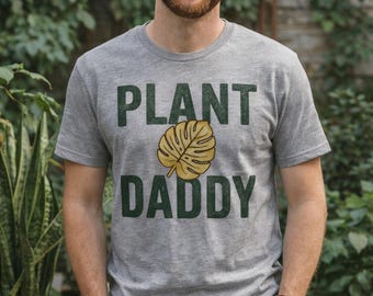 Camiseta Plant Daddy, camiseta botánica con hojas de monstera, regalo divertido para papá con plantas de interior