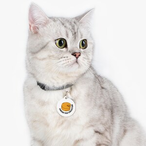 Cheese Tax Collector Pet Tag - Fun Dog ID Tag, Customizable Pet Name Tag, Cat Tag, Unique Pet Gift, Quirky Animal Accessory