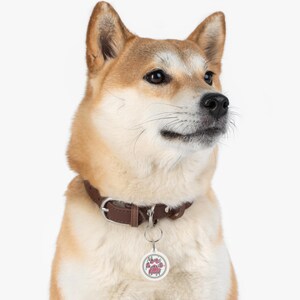 カスタムペットタグ - かわいい犬IDタグ、パーソナライズされたペットの名前タグ、ペットアクセサリー、ペット愛好家への楽しいギフト、「ママのお気に入りの子供」