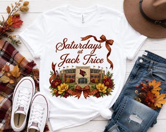 Saturdays at Jack Trice PNG, Iowa State Football PNG, Game Day Shirt Design, Cardinal Football Sublimation, Digital Download