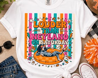Louder Than Neyland PNG, Tennessee Football Dog Design, Game Day Sublimation (Digital Download)