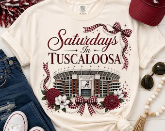 Saturdays in Tuscaloosa PNG, Alabama Football Stadium Game Day Shirt Design (Digital Download)