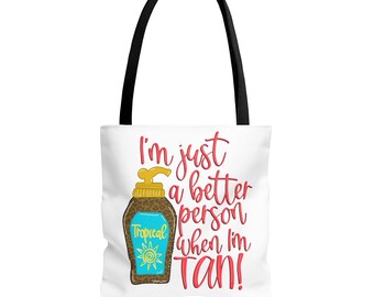 Bolsa de mano para amantes de la playa, estilo tropical, divertido regalo de verano, ideal para los amantes del bronceado, imprescindible para las vacaciones.