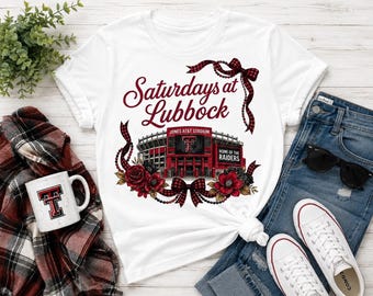 Texas Tech Saturdays at Lubbock PNG | Jones Stadium Red Raiders Football Graphic (Digital Download)