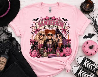 Sanderson Social Club PNG, Halloween Witches PNG, Hocus Pocus Inspired Design, Spooky Season , Sublimation, DTF Transfer