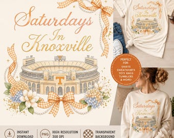 Saturdays in Knoxville PNG, Tennessee Vols Stadium, Coquette Bow (Digital Download)